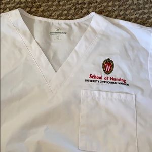UW Madison School Scrub Top
